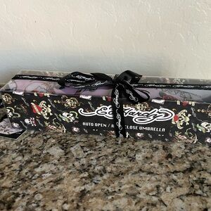 Ed Hardy Pink “Love Kills Slowly” Print Umbrella